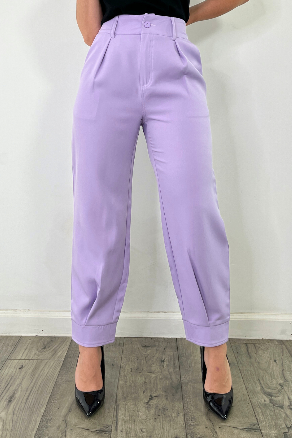 OP-4106 HIGH WAIST PLEATED BAGGY ANKLE LEGTH PANTS 6 PIECES 2/S 2/M 2/L