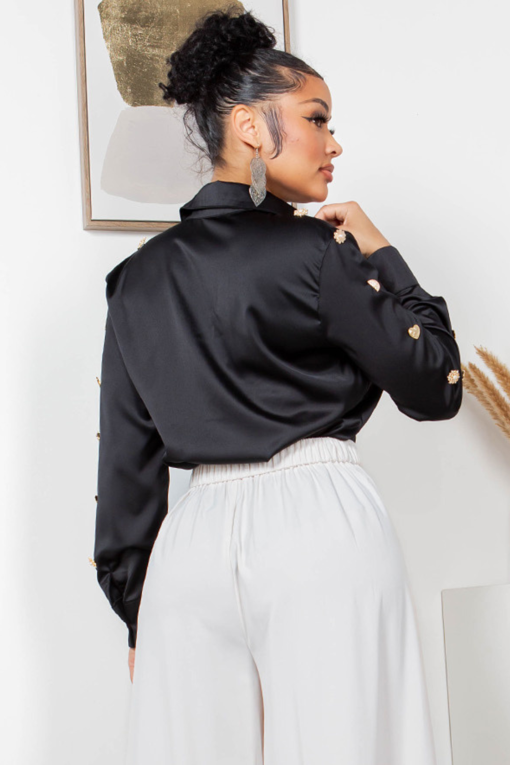 OP-4452 SATIN LONG SLEEVE BUTTON DOWN SHIRT 6 PIECES 2/S 2/M 2/L