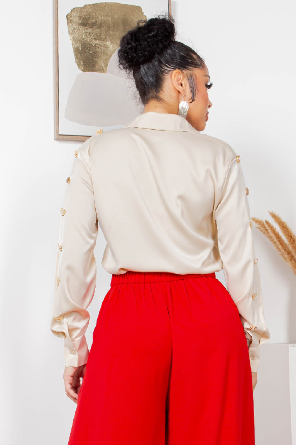 OP-4452 SATIN LONG SLEEVE BUTTON DOWN SHIRT 6 PIECES 2/S 2/M 2/L