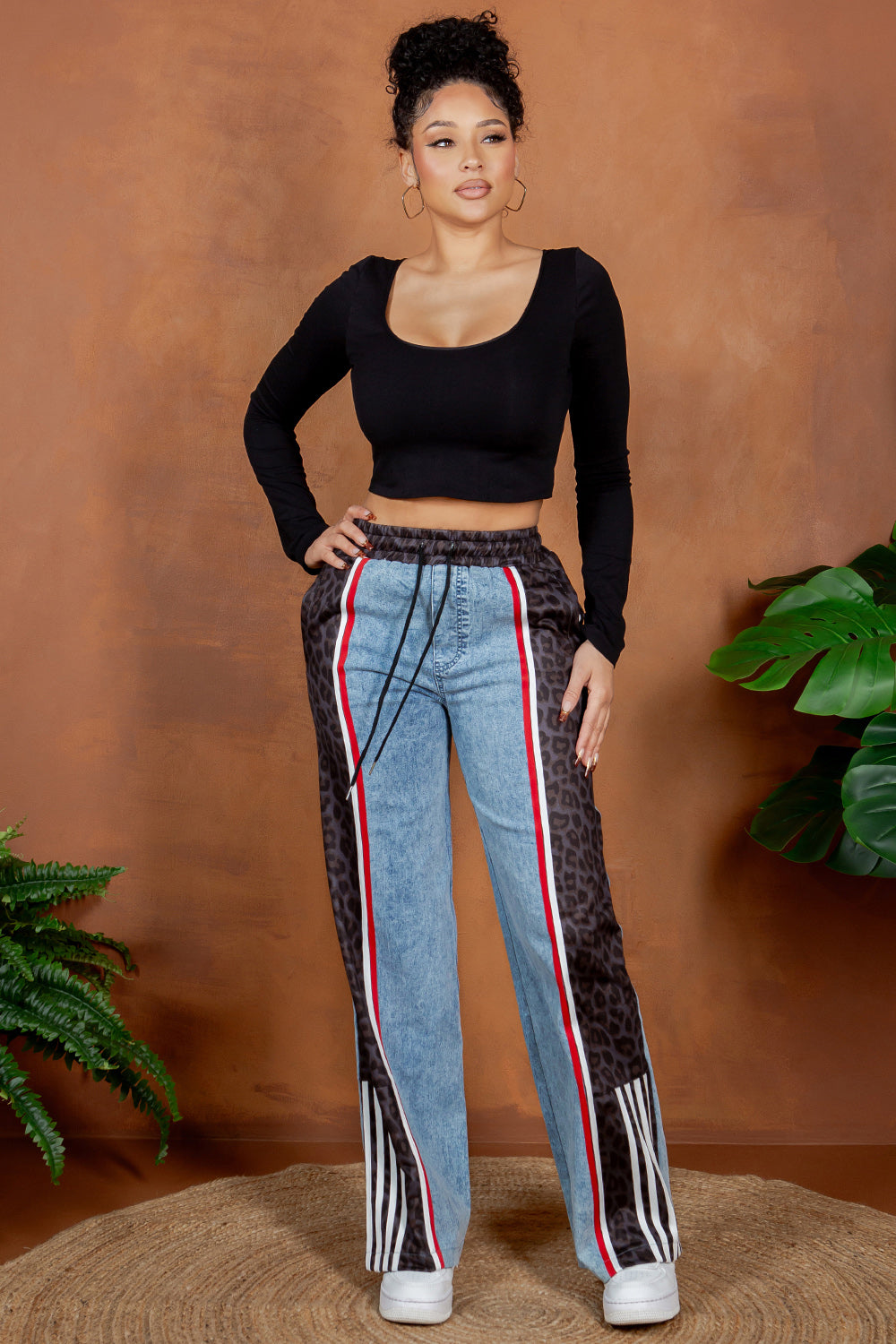 OP-240901 ANIMAL PRINT BLUE JEANS 6 PIECES 2/S 2/M 2/L