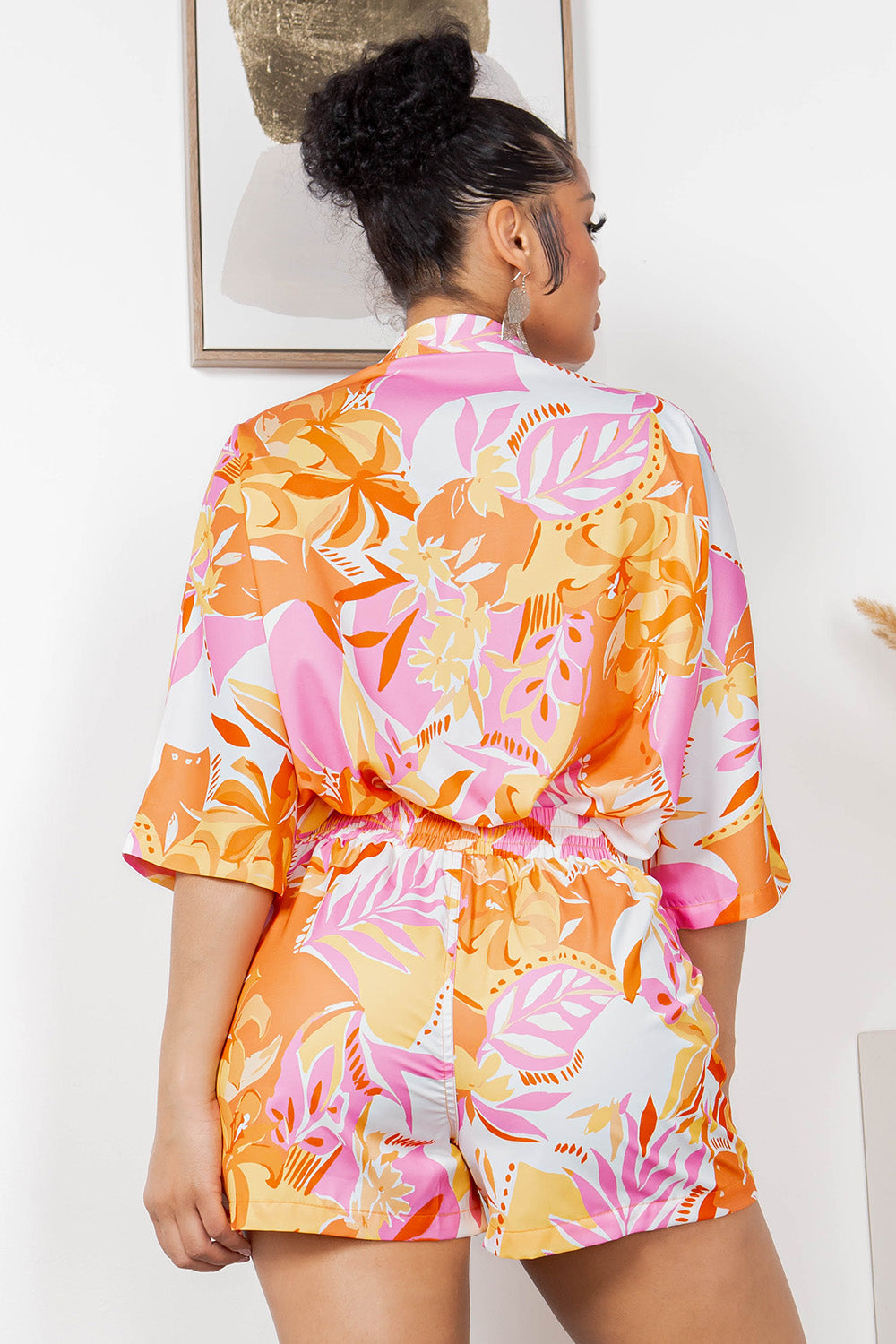 OP-4326 TROPICAL PRINT SHIRT AND SHORT SET 6 PIECES 2/S 2/M 2/L