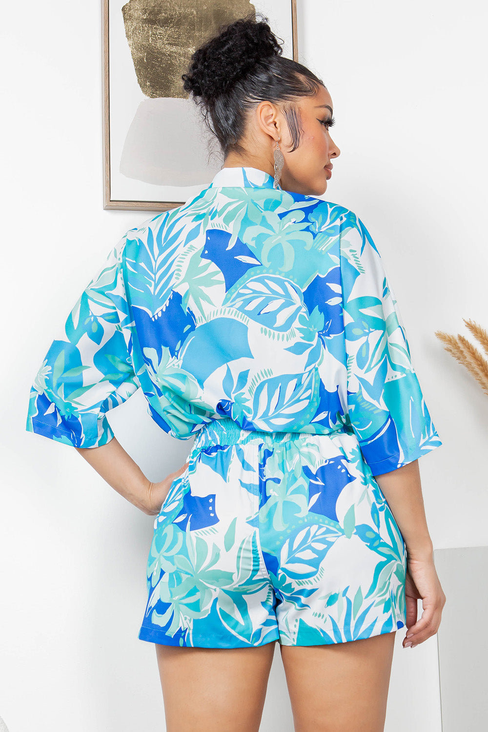 OP-4326 TROPICAL PRINT SHIRT AND SHORT SET 6 PIECES 2/S 2/M 2/L