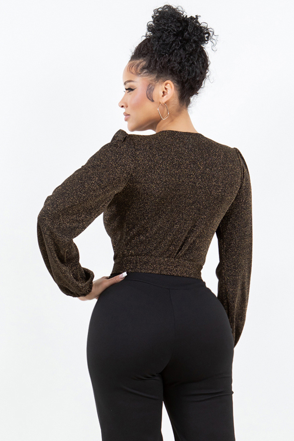 G-410 METALLIC LONG SLEEVE BODYSUIT 6 PIECES 2/S 2/M 2/L