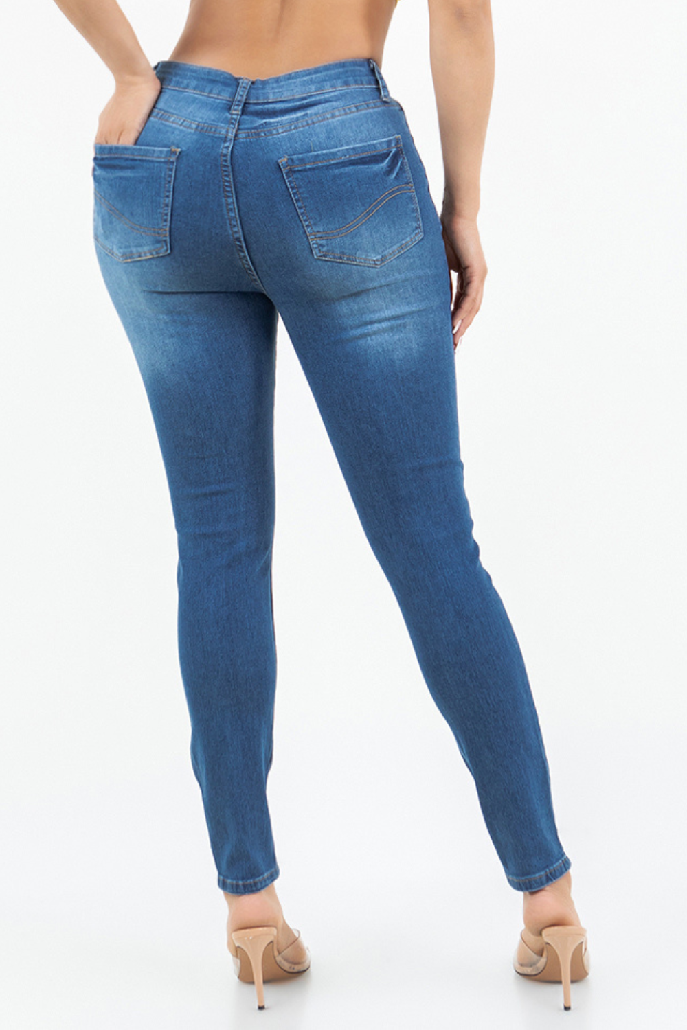 OP-910190 EMBELLISHED MID RISE SKINNY JEANS 12 PIECES PACKAGE