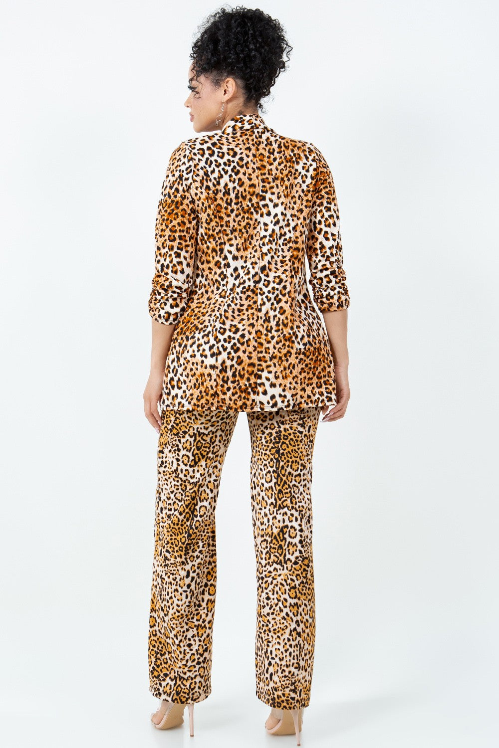 G-377 ANIMAL PRINT SET PANTS AND BLAZER 6 PIECES 2/S 2/M 2/L
