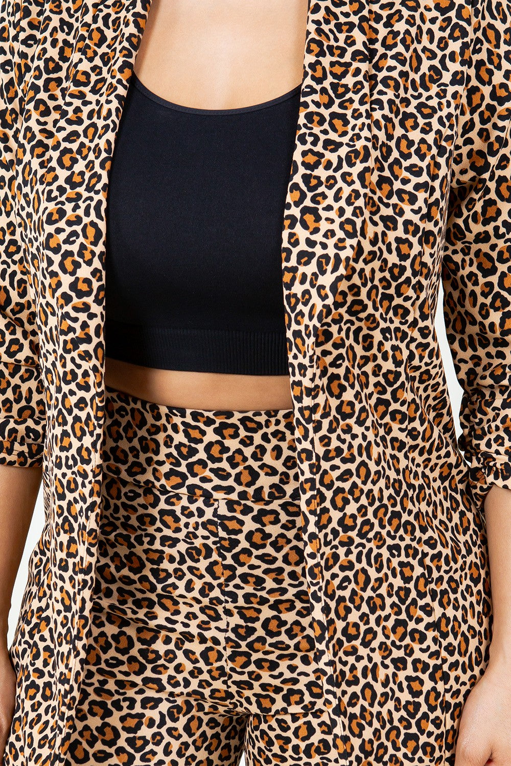 G-377 ANIMAL PRINT SET PANTS AND BLAZER 6 PIECES 2/S 2/M 2/L
