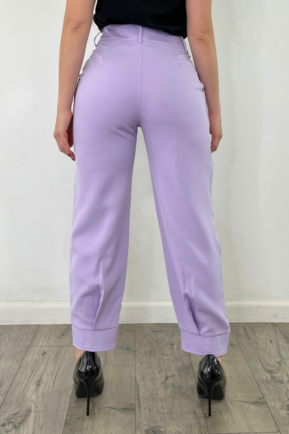 OP-4106 HIGH WAIST PLEATED BAGGY ANKLE LEGTH PANTS 6 PIECES 2/S 2/M 2/L
