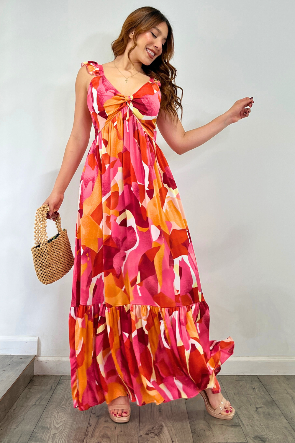 OP-4121 TROPICAL PRINT MAXI DRESS 6 PIECES 2/S 2/M 2/L