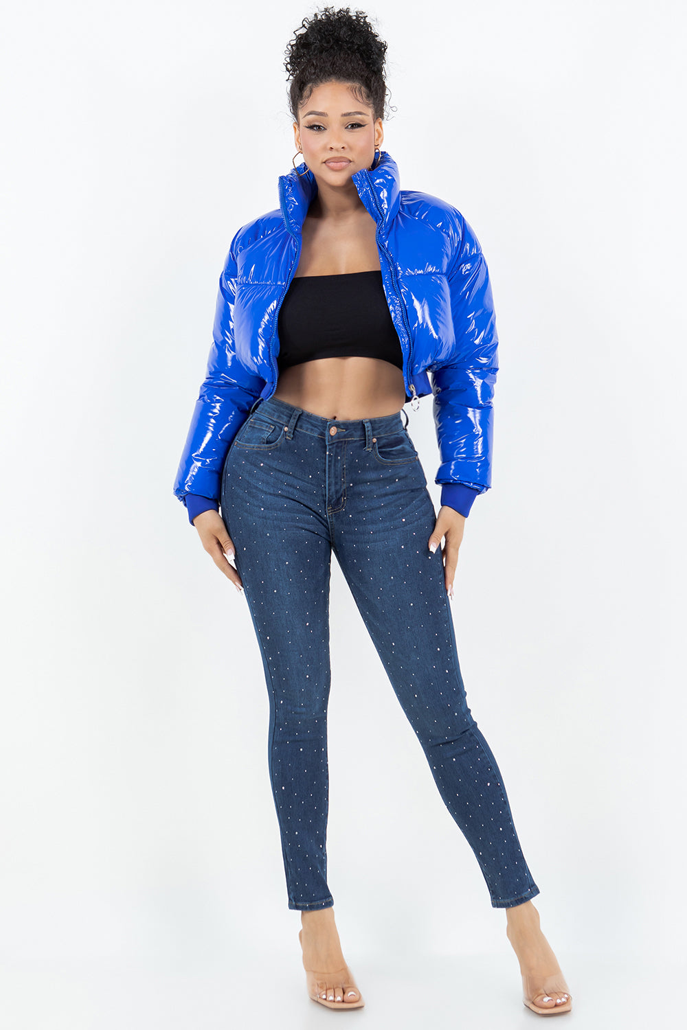 OP-910290 EMBELLISHED MID RISE SKINNY JEANS 12 PIECES PAKCAGE