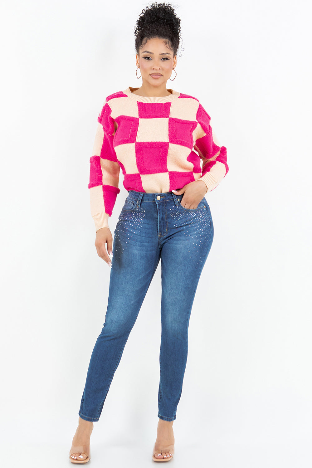 OP-910490 EMBELLISHED MID RISE SKINNY JEANS 12 PIECES PACKAGE