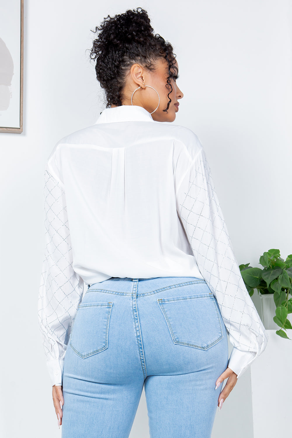 OP-240304 EMBELLISHED BUTTON UP OVERSIZE BLOUSE 6 PIECES 2/S 2/M 2/L