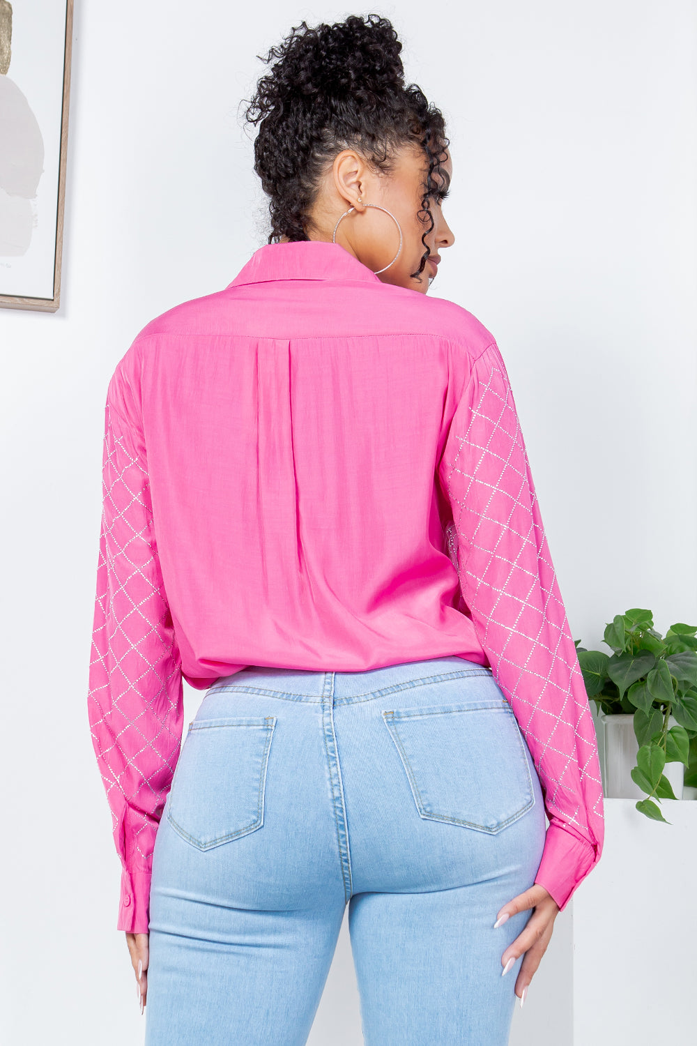 OP-240304 EMBELLISHED BUTTON UP OVERSIZE BLOUSE 6 PIECES 2/S 2/M 2/L