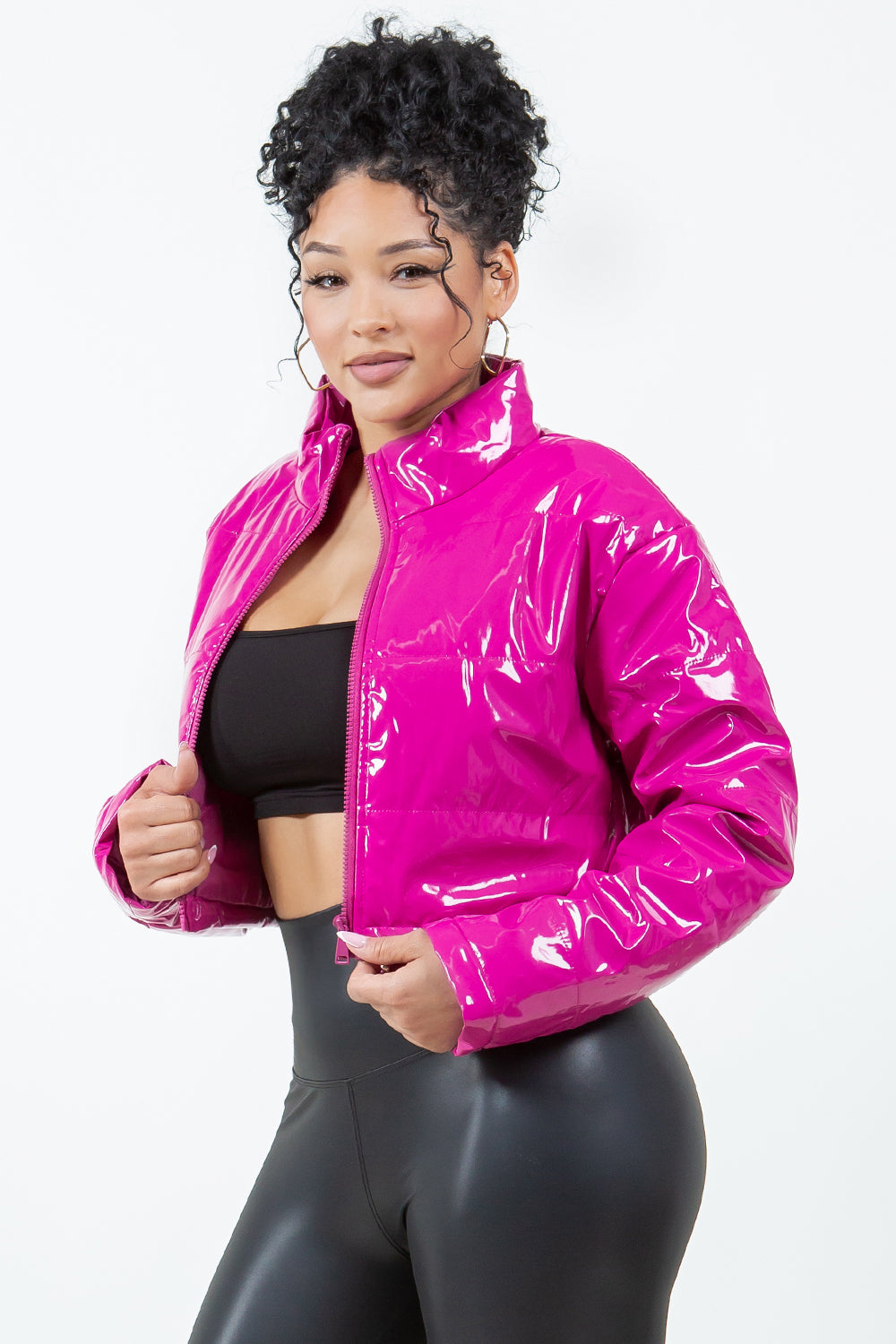 OP-014 CROPPED PUFFER JACKET 4 PIECES 1/S 1/M 1/L 1/XL