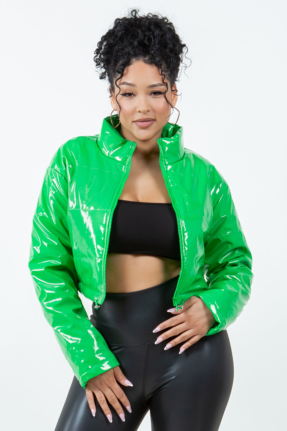 OP-014 CROPPED PUFFER JACKET 4 PIECES 1/S 1/M 1/L 1/XL
