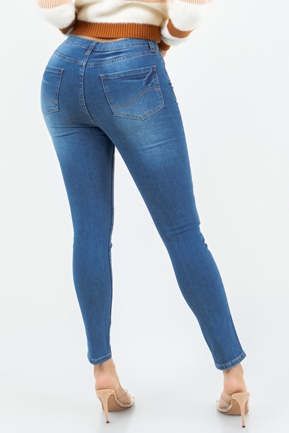 OP-910290 EMBELLISHED MID RISE SKINNY JEANS 12 PIECES PAKCAGE