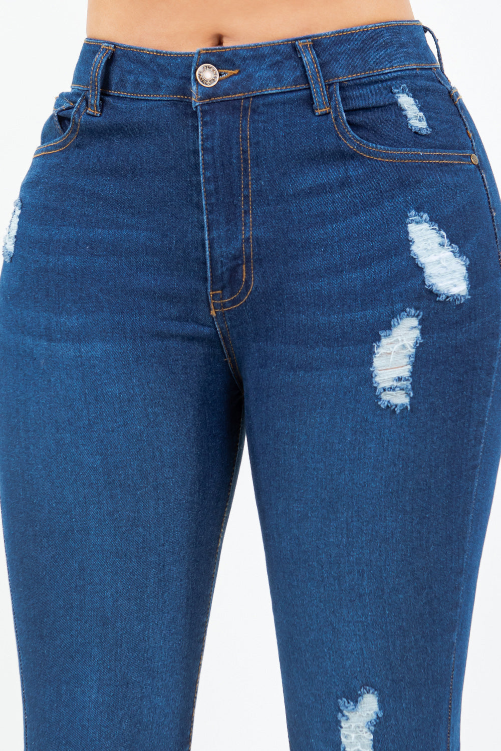 OP-3222 RIPPED HIGH RISE FLARE JEANS 12 PIECES PACKAGE