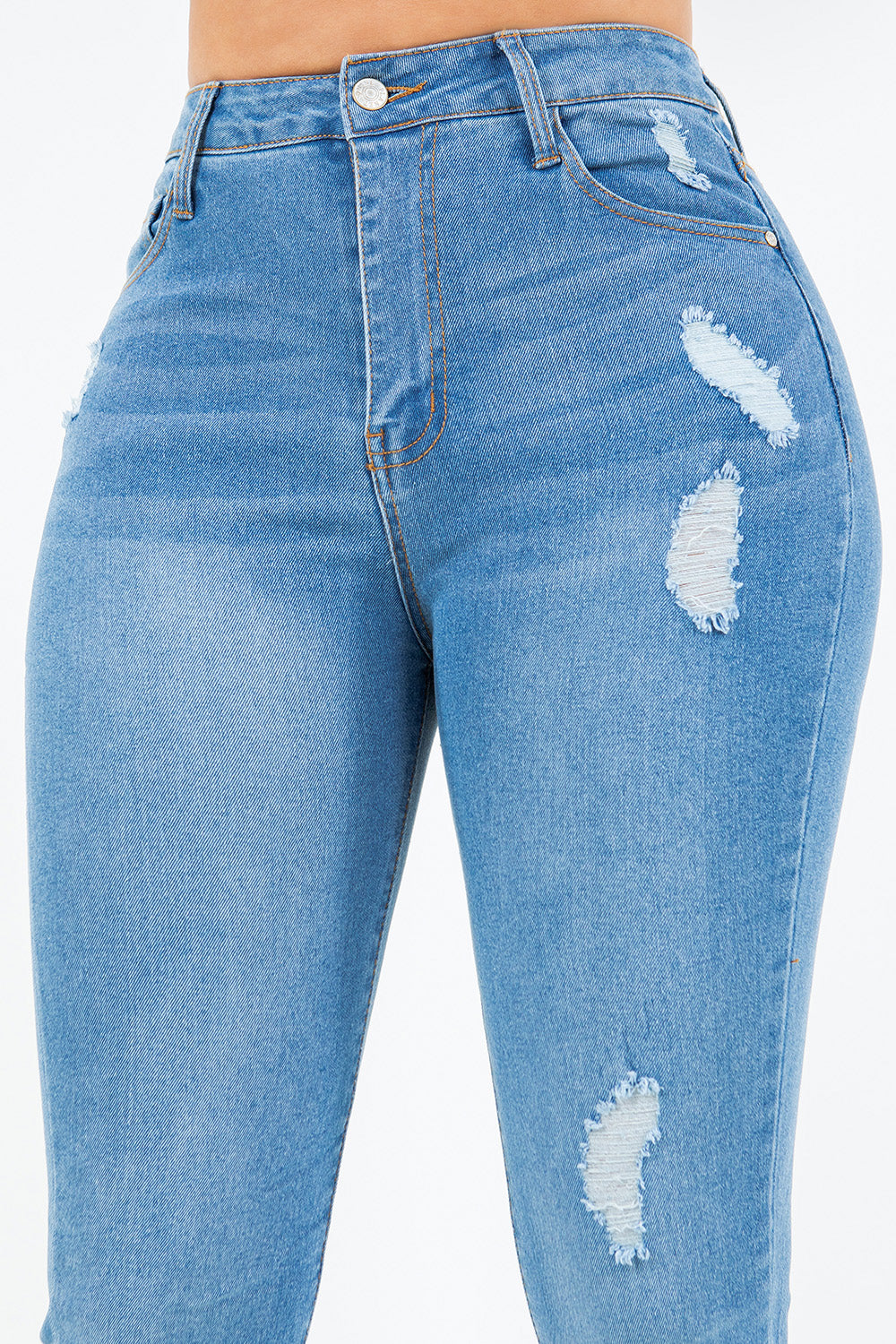OP-3222 RIPPED HIGH RISE FLARE JEANS 12 PIECES PACKAGE