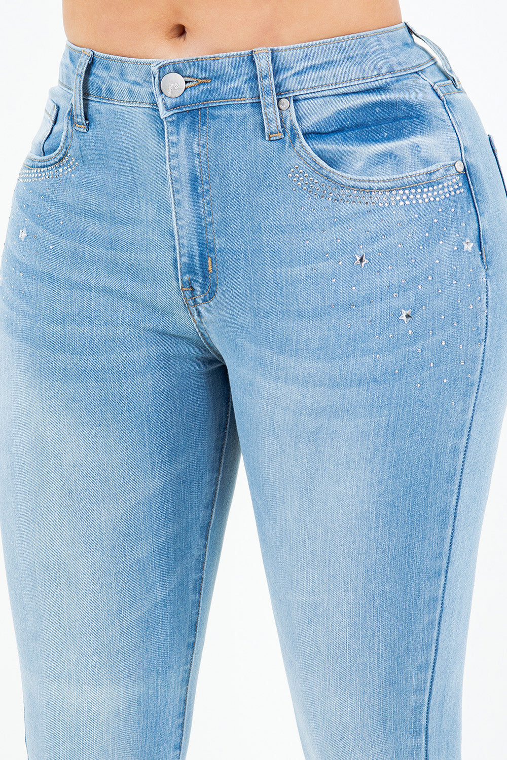 OP-910190 EMBELLISHED MID RISE SKINNY JEANS 12 PIECES PACKAGE