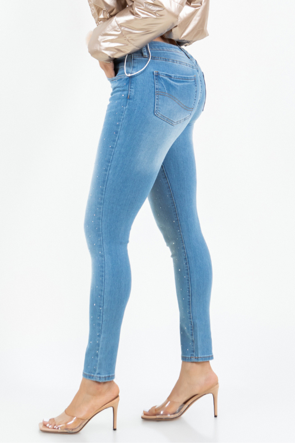 OP-910290 EMBELLISHED MID RISE SKINNY JEANS 12 PIECES PAKCAGE