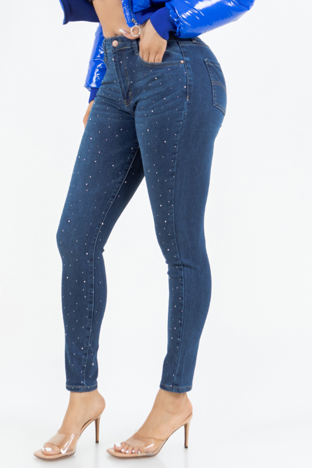 OP-910290 EMBELLISHED MID RISE SKINNY JEANS 12 PIECES PAKCAGE